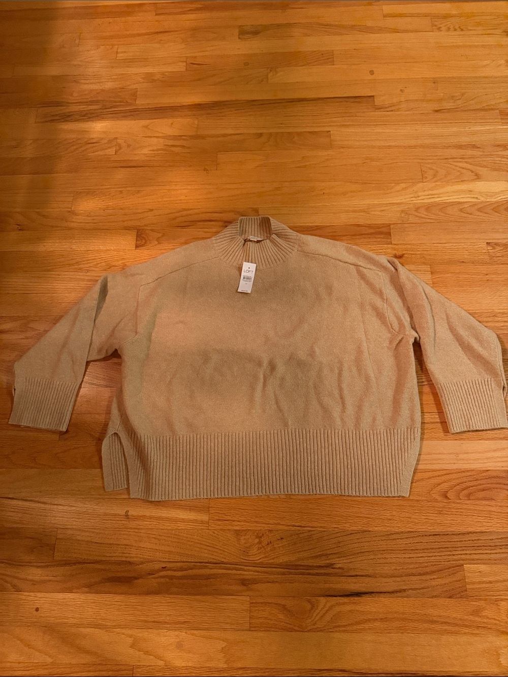 Loft Cozy Crewneck Sweater in Beige - Brand Unspecified Medium